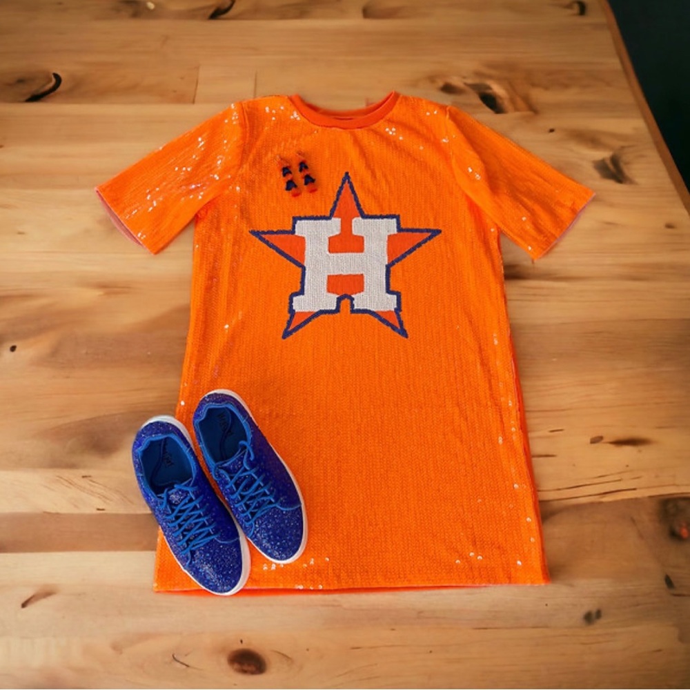 Sale‼️Houston Astros sequin dress - Picture 8 of 10